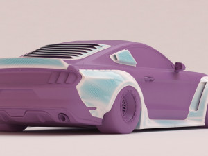 Clinched Flares 2015 Mustang body kit printable 3Dプリントモデル