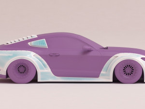 Clinched Flares 2015 Mustang body kit printable 3Dプリントモデル