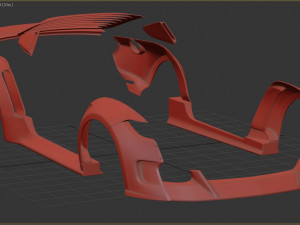 Clinched Flares 2015 Mustang body kit printable 3Dプリントモデル
