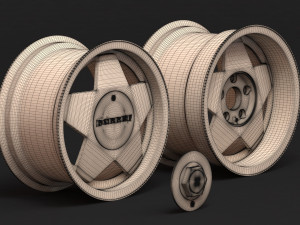 Borbet A rim 3 versions 3D Baskı Modeli