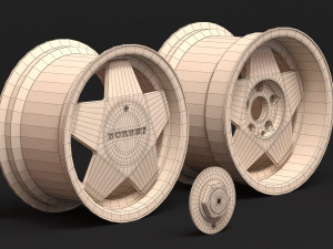 Borbet A rim 3 versions 3D Baskı Modeli