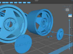 Borbet A rim 3 versions 3D Baskı Modeli