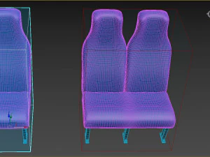 Sedili per furgone stampabili Modello di stampa 3D