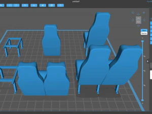 Sedili per furgone stampabili Modello di stampa 3D