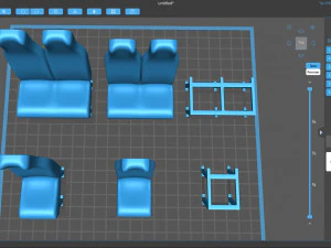 Sedili per furgone stampabili Modello di stampa 3D