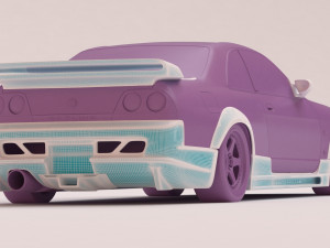 Skyline GTR-R33 Abflug Body Kit printable 3D-Druckmodell