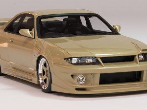 Skyline GTR-R33 Abflug Body Kit printable 3D-Druckmodell