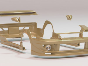 Skyline GTR-R33 Abflug Body Kit printable 3D-Druckmodell