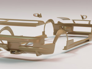 Skyline GTR-R33 Abflug Body Kit printable 3D-Druckmodell