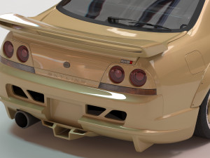 Skyline GTR-R33 Abflug Body Kit printable 3D-Druckmodell