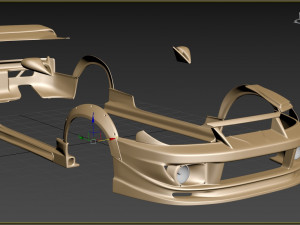 Skyline GTR-R33 Abflug Body Kit printable 3D-Druckmodell