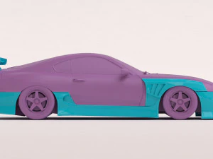 Kit carrozzeria sportivo Toyota Supra MK4 BN stampabile Modello di stampa 3D