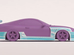 Kit carrozzeria sportivo Toyota Supra MK4 BN stampabile Modello di stampa 3D