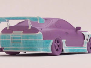 Kit carrozzeria sportivo Toyota Supra MK4 BN stampabile Modello di stampa 3D
