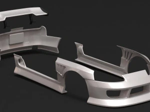 Kit carrozzeria sportivo Toyota Supra MK4 BN stampabile Modello di stampa 3D