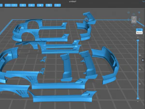 Kit carrozzeria sportivo Toyota Supra MK4 BN stampabile Modello di stampa 3D