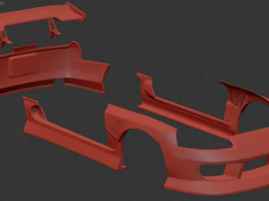 Kit carrozzeria sportivo Toyota Supra MK4 BN stampabile Modello di stampa 3D