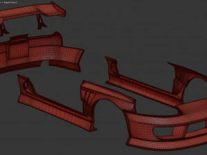 Kit carrozzeria sportivo Toyota Supra MK4 BN stampabile Modello di stampa 3D