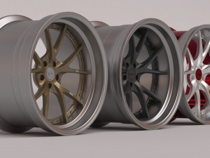 RSV Forged Rs-1 Rim printable 3 versions Modelo de Impressão 3D