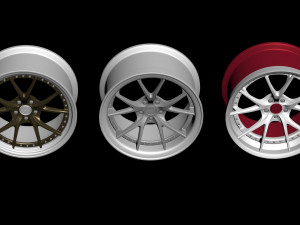 RSV Forged Rs-1 Rim printable 3 versions Modelo de Impressão 3D