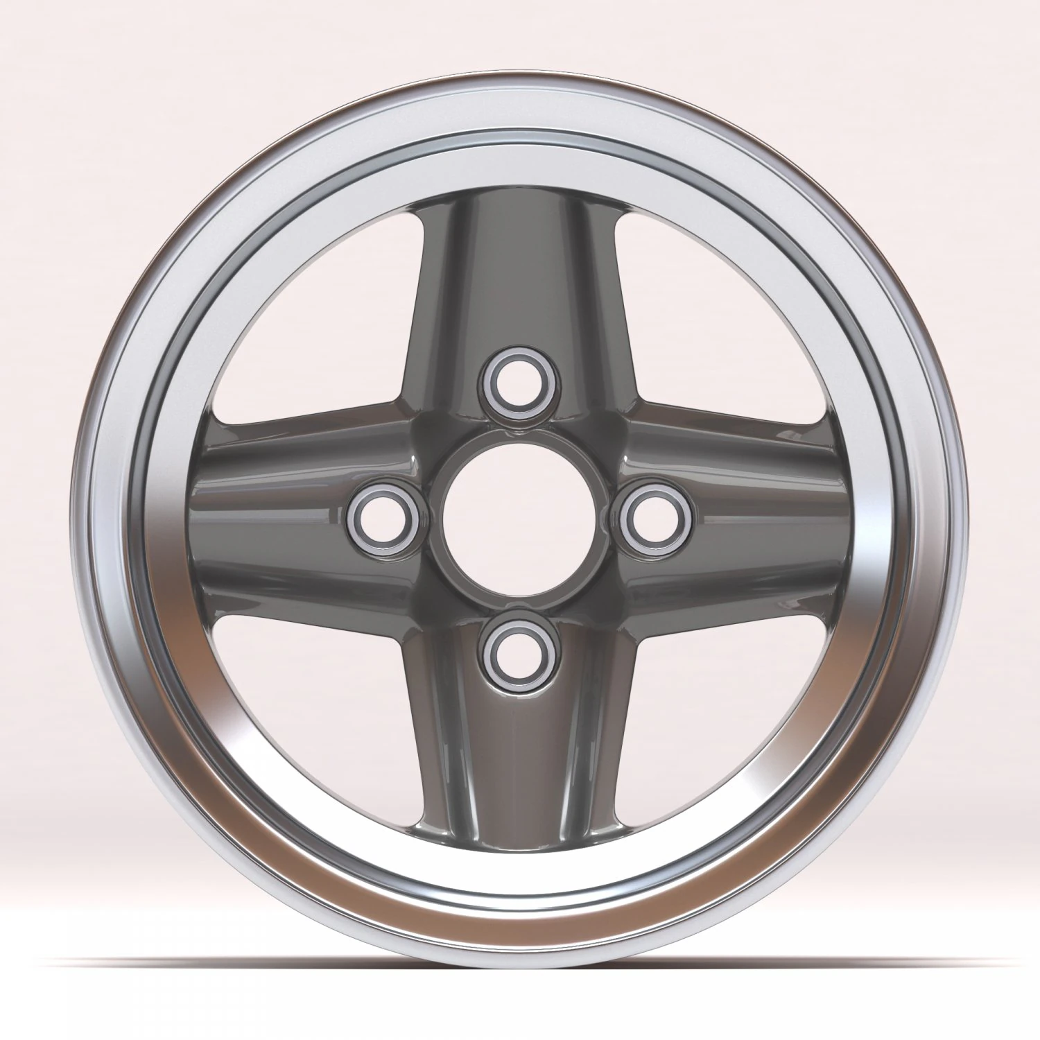 Revolution 4 Spoke Concave printable 3D Print Model .c4d .max .obj .3ds .fbx .stl .blend