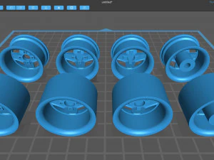 Revolution 4 Spoke Concave printable 3D Print Model