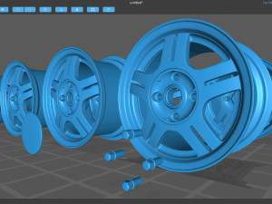 Escort Mk5 RS2000 wheel printable 3D 打印模型