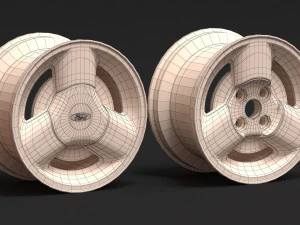 Fiesta MKIII RS Turbo Wheel printable 3D Print Model