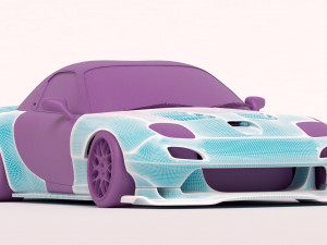 RX-7 Custom Body Kit printable 3D Print Model