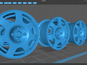 Raceline RL7 Early Version rim printable 3D Print Model