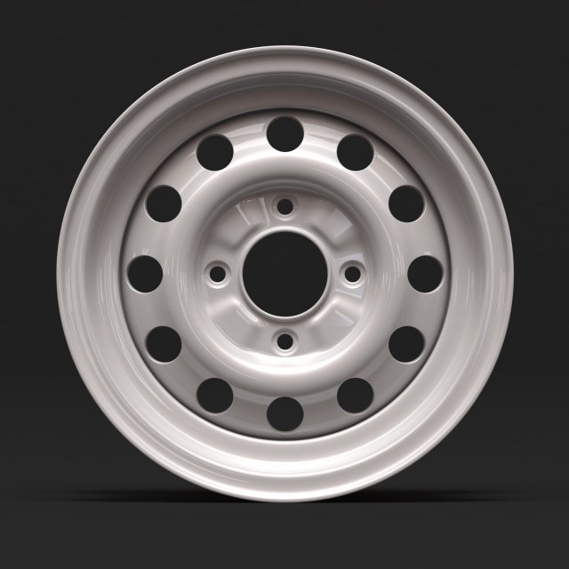 Fiesta mk2 steel rim printable Modelo de impresión 3D .c4d .max .obj .3ds .fbx .stl .blend 
