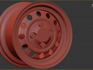 Fiesta mk2 steel rim printable 3D Print Model