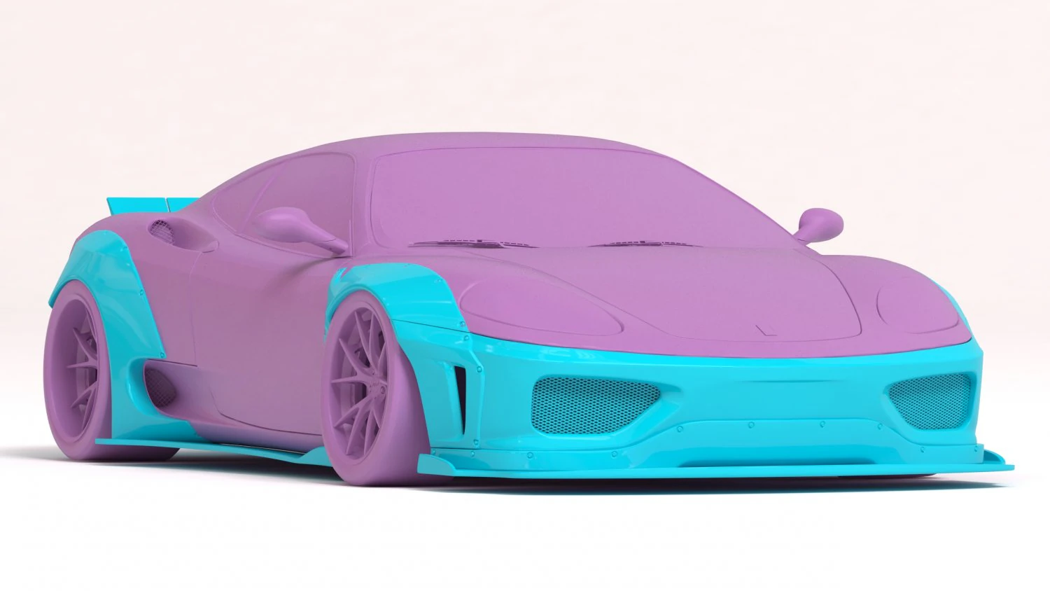 F360 Wide Body Kit 3D Print Model .c4d .max .obj .3ds .fbx .stl .blend 