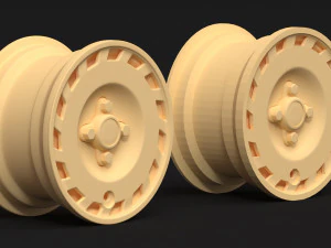 1990 Fiesta OEM Wheel 3D Print Model