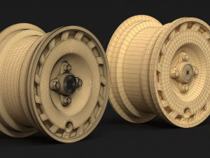 1990 Fiesta OEM Wheel 3D Print Model