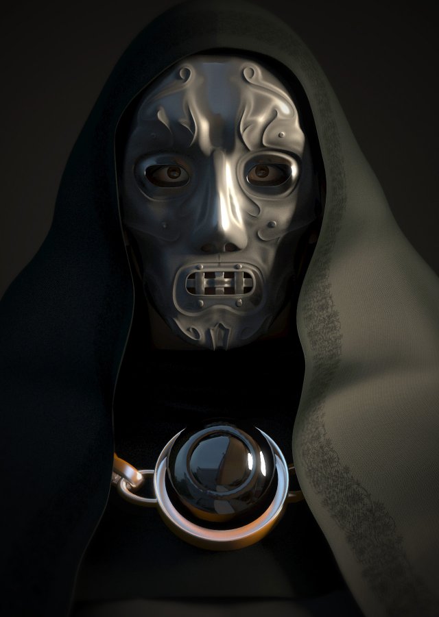 Doom Mask 01 Printable Model do druku 3D .c4d .max .obj .3ds .fbx .stl .blend 