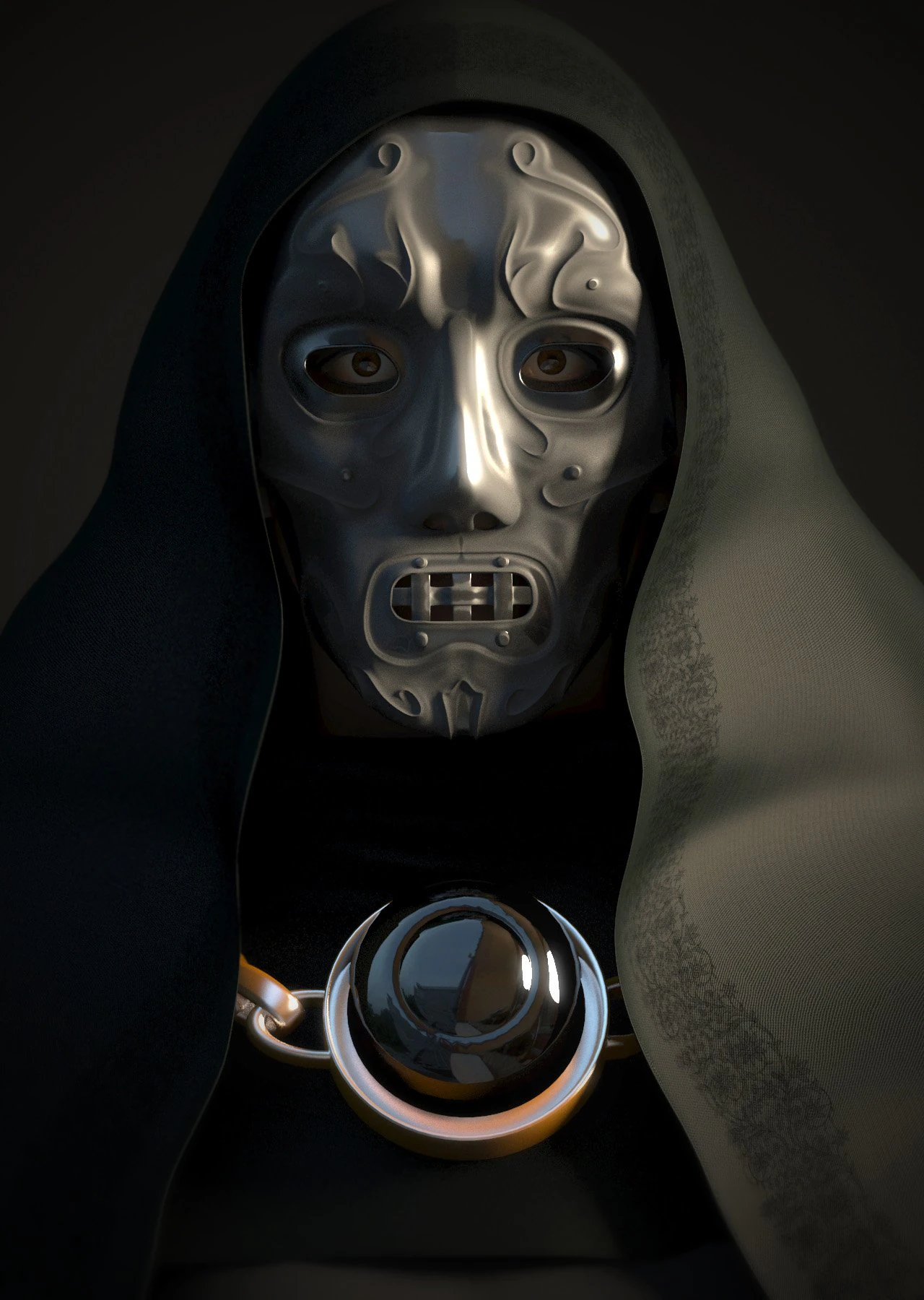Doom Mask 01 Printable 3D Print Model .c4d .max .obj .3ds .fbx .stl .blend 