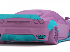 F430 Wide Body Kit 3D Print Model