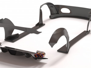 F430 Wide Body Kit Modelo de Impressão 3D