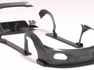 F430 Wide Body Kit Modelo de Impressão 3D