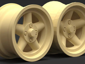 Revolution 5 Spoke Rim 3D Print Model