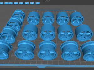 Revolution 5 Spoke Rim 3D Print Model