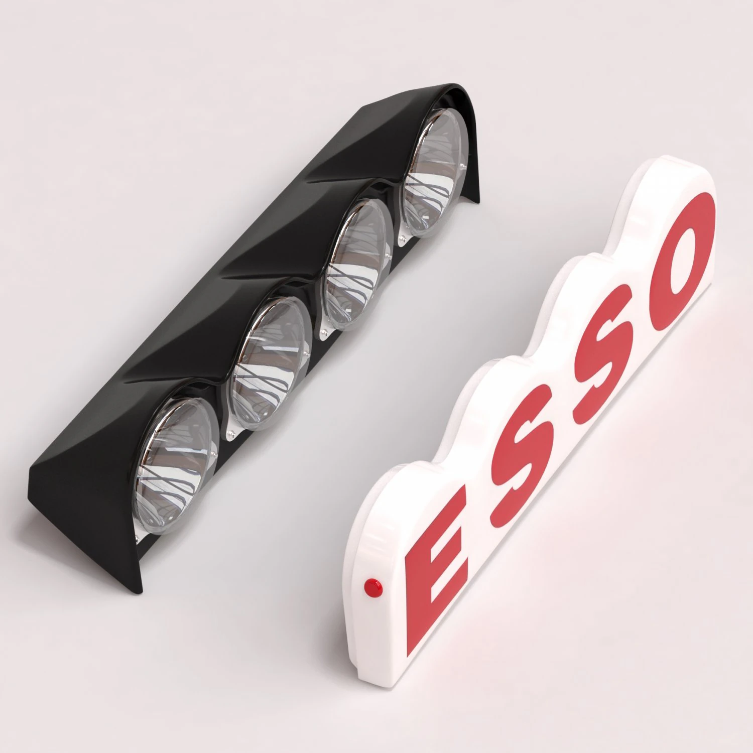 Rally Spotlights 2 3D Print Model .c4d .max .obj .3ds .fbx .stl .blend 