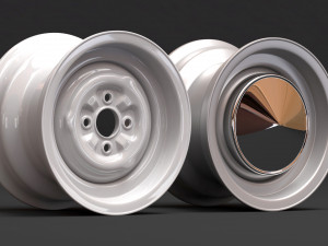 Lotus Cortina Steel Wheels Model do druku 3D