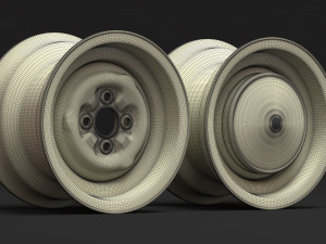 Lotus Cortina Steel Wheels Model do druku 3D