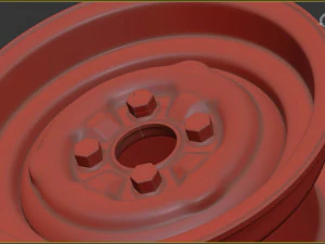 Lotus Cortina Steel Wheels 3D Print Model