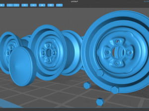 Lotus Cortina Steel Wheels Model do druku 3D