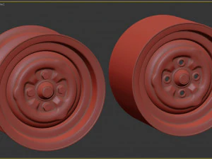 Lotus Cortina Steel Wheels 3D Print Model