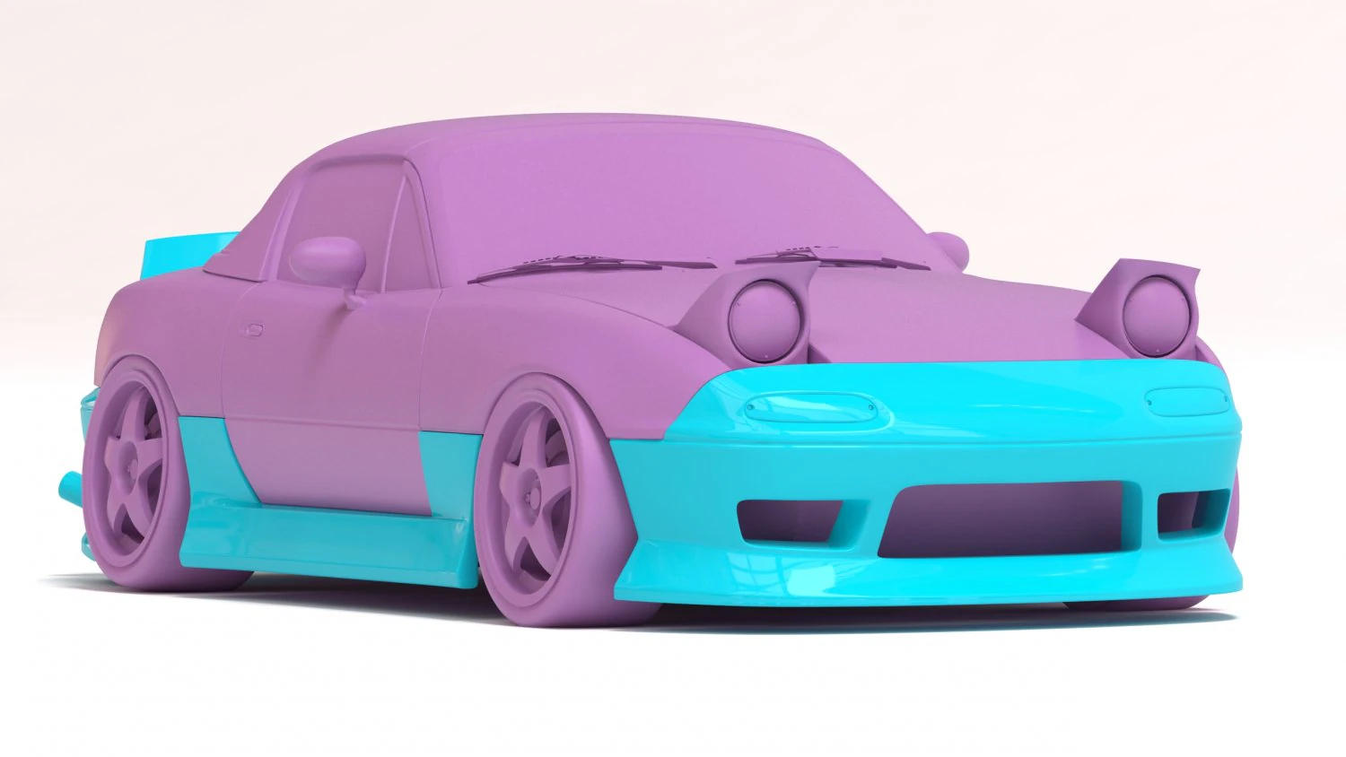 Miata KBD Body Kit Printable 3D Print Model .c4d .max .obj .3ds .fbx .stl .blend 