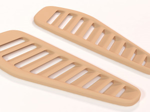 Fiesta Turbo Bonnet Vents printable 3Dプリントモデル